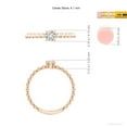 thumbnail image 5 of ANGARA Natural 0.25 Ct. Diamond Solitaire Ring in 14K Rose Gold for Women (Ring Size: 11.5), 5 of 10