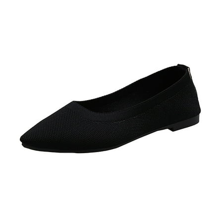 Pyhlmscde Womens Ballet Flat Shoes Pointed Toe Flat for Women Mesh Breathable Slip on Shoes Classic Loafers Wide Ballet Shoes