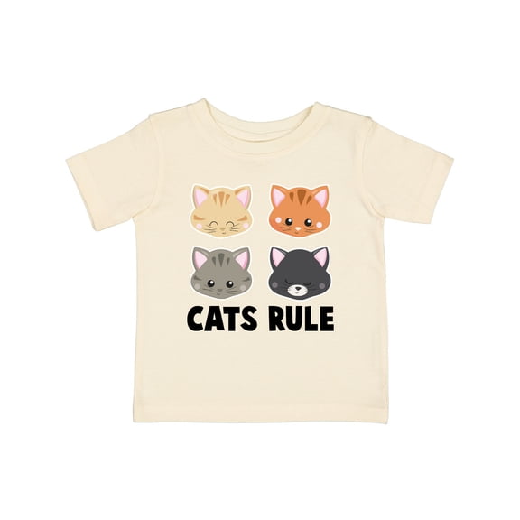 Inktastic Cats Rule with Cat Heads Boys or Girls Baby T-Shirt