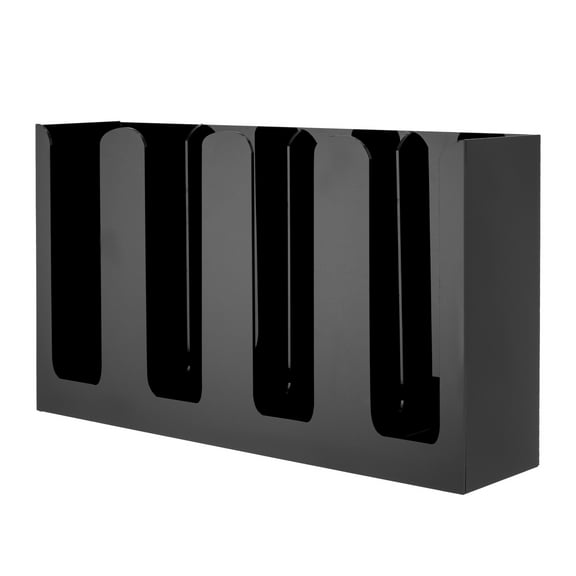 Dwellnix Acrylic Cup Lid Organizer, 4-Partition Paper Cup Holder, Space-Saving Design, Durable Countertop Storage for Coffee Cups, Kitchens, and Offices