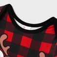 thumbnail image 4 of Conjuntos de pijamas navideños a juego para toda la familia, camiseta de manga corta con oso y pantalones cortos a cuadros, 4 of 5