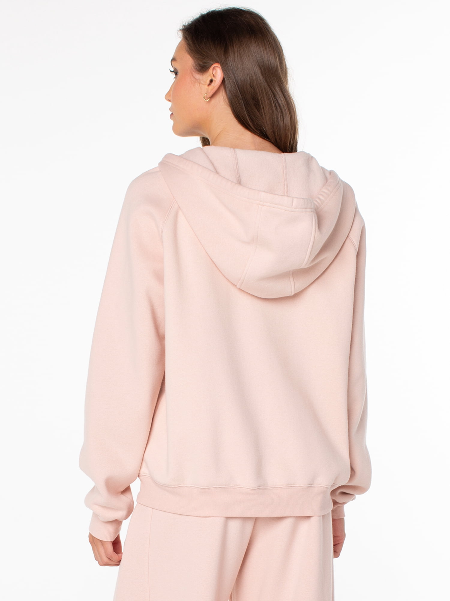 Celebrity Pink Women's Oversized Raglan Zip Hoodie, Sizes XS-XXXL