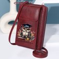 thumbnail image 6 of OIDERY Credit Card Slots Women Leather Crossbody Purse Wisdom Education Artistic Romantic Gifts for Wife Girlfriend Holiday Customized Gift, 6 of 12