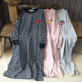 thumbnail image 5 of Primavera 2024 nuevo vestido holgado de manga larga bordado a rayas con frutas camisón ropa de dormir para el hogar, 5 of 5