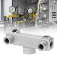 thumbnail image 1 of 6 Way Connector Block, Easy Operation Aluminum Alloy High Efficiency Standard Sizes Manifold Distribution Blocks  for Air Compressor, 1 of 7