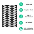 thumbnail image 5 of Lush Ambience Black and White Outdoor Rug 4 x 6 For Patios, Backyards, Decks, Porches, Picnic, Rv, Camping, 5 of 9