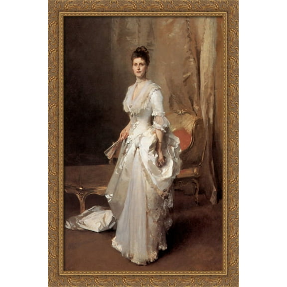 Mrs. Henry White 26x40 Large Gold Ornate Wood Framed Canvas Art by John Singer Sargent