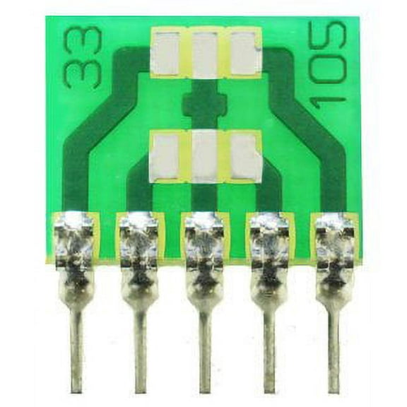 5 Pin SIP Surface Mount Integrated Circuit Adapter (0.4" x 0.5")