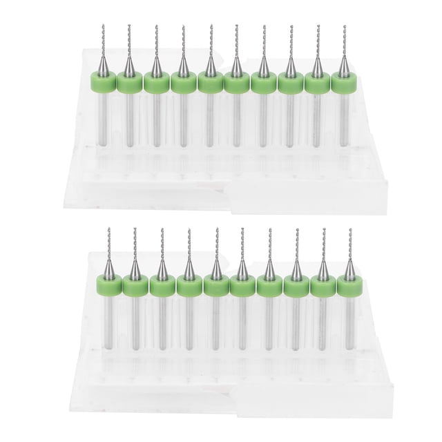 20Pcs PCB Drill Bit Alloy Tungsten Steel Circuit Board Micro Twist Vertical Punch Tool Set