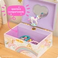 thumbnail image 4 of Giggle & Honey Joyero musical de unicornio para niñas, joyero para niños con unicornio giratorio, regalos de unicornio para niñas, juguetes de unicornio, 6 x 4,7 x 3,5 pulgadas, 4 of 5