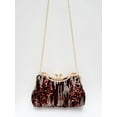 thumbnail image 7 of Vintage sequined velvet evening bag flower hardware handbag suitable for banquet wedding party formal occasions, 7 of 7