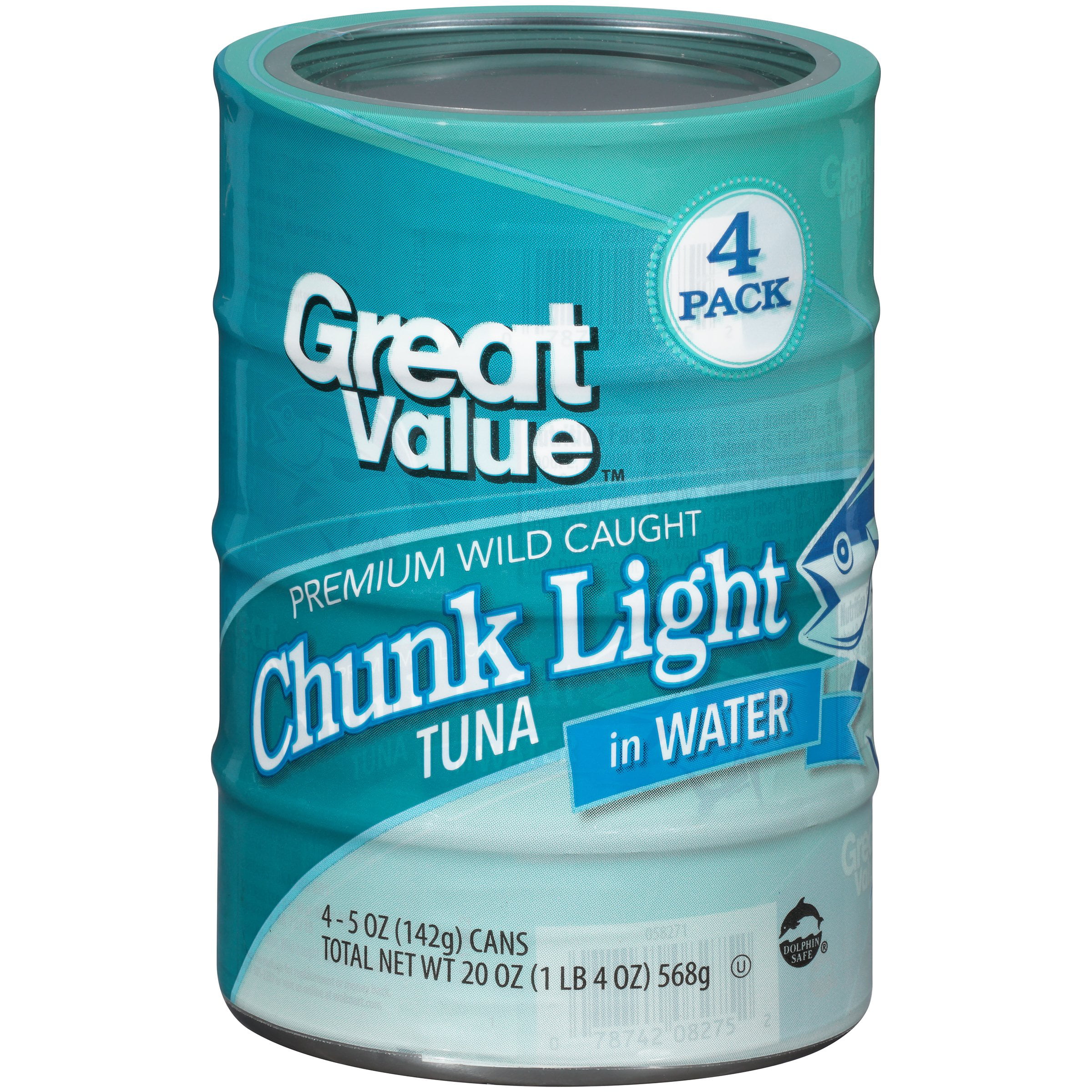 (3 pack) (12 Cans) Great Value Chunk Light Tuna in Water, 5 oz