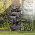 thumbnail image 6 of Alpine Corporation 39-inch Cascading Stone Wall Fountain with Cool White LED Lights, 6 of 10