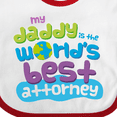 thumbnail image 4 of Inktastic Attorney Dad Lawyer Boys or Girls Baby Bib, 4 of 4