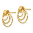 thumbnail image 2 of Primal Gold 10 Karat Yellow Gold Polished and Twisted Fancy Post Earrings, 2 of 4