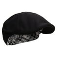 thumbnail image 4 of Big Size Woolen Melange Duckbill Ivy Hat - Black XL-2XL, 4 of 5