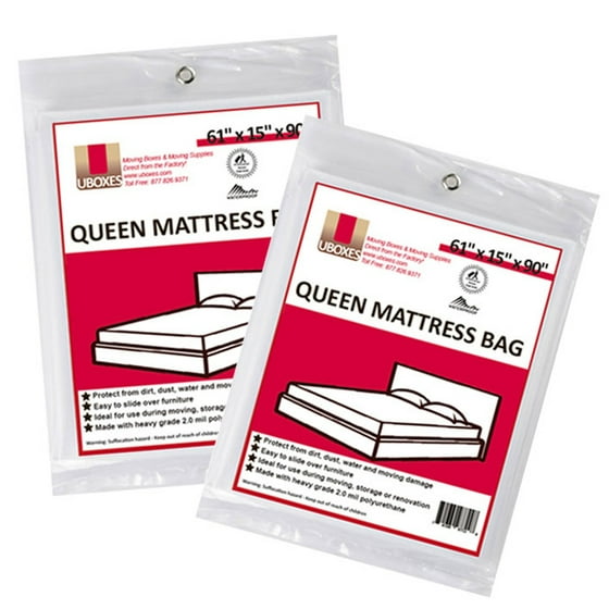 Queen Size Mattress Cover 61" x 15" x 90" Moving Supplies Pack of 2
