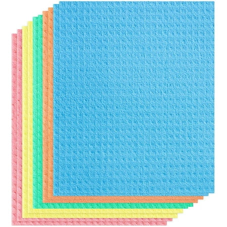 

Swedish dishcloths for Kitchen Cellulose Sponge Cloths Reusable Kitchen Towels Dish Cloth for Cleaning No Odor Absorbent Kitchen sponges Eco-Friendly Dish Towels Random Assorted Colors