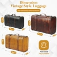 thumbnail image 2 of 3-Colored Vintage Style Luggage Suitcase/Trunk, Set of 3, 2 of 6