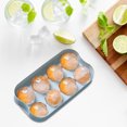 thumbnail image 4 of Bandeja de silicona rectangular Ice Ball Mold | Máquina de esferas de hielo de 8 cuadrículas | Fácil desmoldeo | Material duradero de grado alimenticio | Para cócteles, whisky, bebidas | 1 paquete |, 4 of 5
