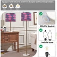thumbnail image 3 of Lamp Shades Set of 2 Easy Assembly FLOWERS WAVES PINK CURVES Drum Lampshades for Table Lamps Floor Lamps Pendant Light 13"x13"x10" Replacement Lamp Shade, 3 of 8