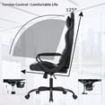 thumbnail image 2 of FDW PC Gaming Chair Ergonomic Executive Task Back Support Modern Executive Adjustable Arms Rolling, Grey, 2 of 7