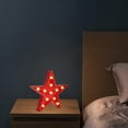 thumbnail image 4 of DefiDgd Star Plastic Night Light,Battery Operated Decorative Pentagram Prop Lights,for Room Wall Lamp Birthday Party Christmas Home Bar Decorations(Red), 4 of 6