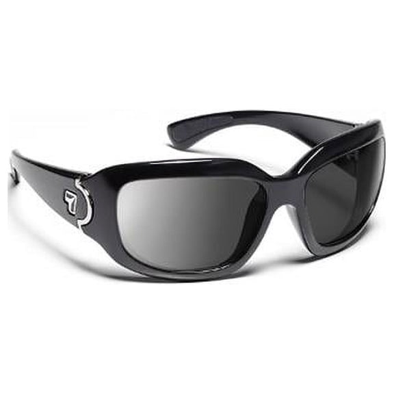 Leveche Sharp View Gray Sunglasses, Glossy Black - Small & Medium