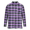 thumbnail image 4 of USNSM (S-5XL) Big and Tall Mens Plaid Button Down Shirts Wrinkle Free Stretch Business Casual Long Sleeved Lapel Shirt Tops Multicolor L, 4 of 4