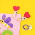 thumbnail image 5 of 10 PCS Heart Wooden Clothespins, Pink Mini Clothespins Photo Clips Small Decorative Wood Peg Pin Craft Clips for Wedding Party Hanging Pictures Postcard Display, 5 of 6