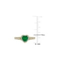 thumbnail image 2 of 2/3 Carat (Ctw) Emerald Heart Halo Ring in 14K Yellow Gold with Diamonds for Women, 2 of 6