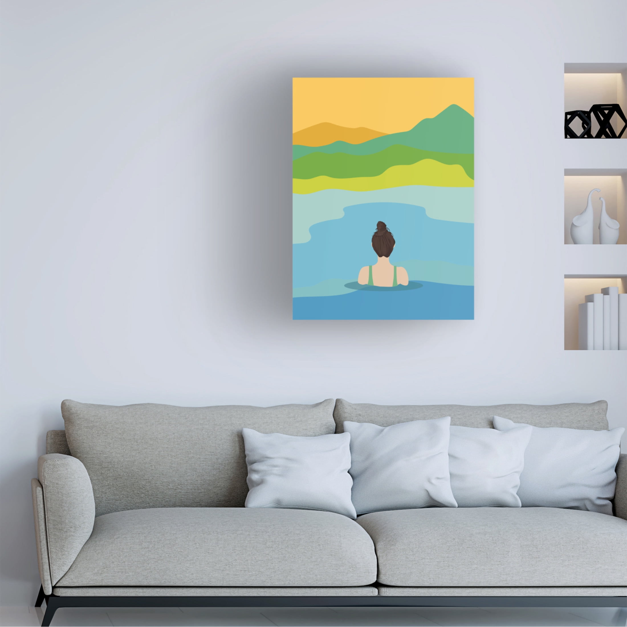 Trademark Fine Art Jon Downer Evening Dip Canvas Wall Art