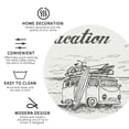 thumbnail image 3 of Yiaed Summer Vacation Scene With Camping Van Print Leather Coasters for Drinks - Cup Coasters Coffee Table Kitchen Table Bar, Home & Office Gifts Handmade Drink Coasters-Round Shape, 3 of 6