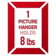 thumbnail image 3 of JSticky Nail Wire Back Hanger White: Adhesive Hooks, Metal, 8 lb Capacity, Light Silver, 1 Pack, 3 of 5