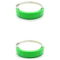 thumbnail image 3 of Langgg Motorcycle Exhaust Protector Pipe Stainless Steel Clasp Adjustable Fixing Rings Can Cover Motorbike Modification Replacing Parts Green Green 2Set, 3 of 6