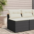 thumbnail image 2 of vidaXL Patio Sofas Armless with Cushions 2 pcs Beige Poly Rattan, 2 of 31