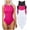Black Pitaya-pink White, variant on Women's 3 Piece Bodysuits Sexy Ribbed Sleeveless Halter Neck Shapewear Bodysuits