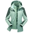 thumbnail image 1 of Winter Warm Coats for Women, Ladies Detachable Cap Waterproof and Windproof Jacket, Outdoor Sports Womens Jacket Green M, 1 of 3