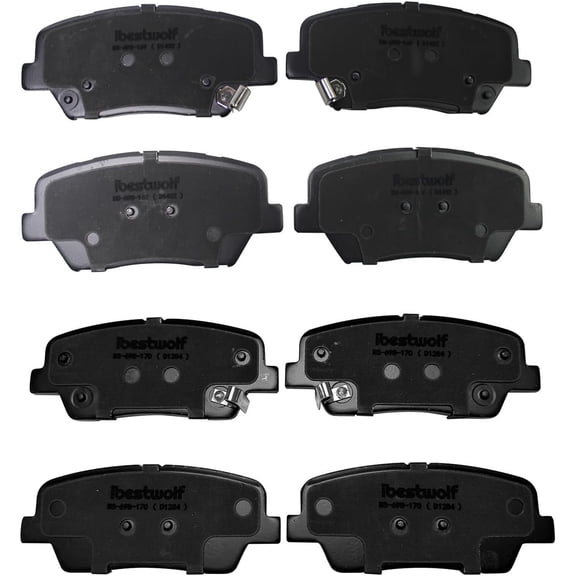 Front and Rear Ceramic Brake Pads for 2010-2012 Hyundai Santa Fe for 2011-2014 Kia Sorento, Disc Brake Pad Replacement P-1432 P-1284