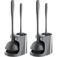 thumbnail image 3 of MR.SIGA Toilet Plunger and Bowl Brush Combo for Bathroom Cleaning, Gray, 2 Sets,for adult, 3 of 9