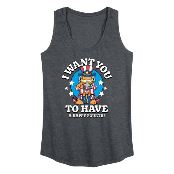 Garfield - Want You To Have A Happy Fourth - Women's Racerback Tank Top