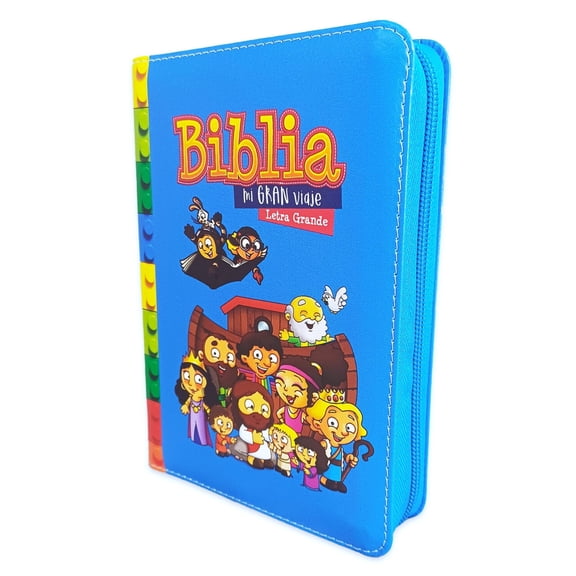 Biblia para Ninos Mi Gran Viaje Compacta con Cierre RV1960 azul