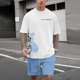 thumbnail image 1 of WILLBEST Conjunto de Traje para Hombre con Estampado de Oso para Uso Exterior E Informal. Combinación de Manga Corta y Pantalones Cortos para Verano. Ideal para Relajación y Actividades Físicas., 1 of 3