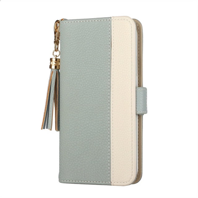 PU Leather Case With Card Holder Kickstand Shockproof Flip Cover For Samsung Galaxy A20/A22/A32/A41/A53/S22 Ultra, Wallet Book Stand Folio Card Holder Phone Cover