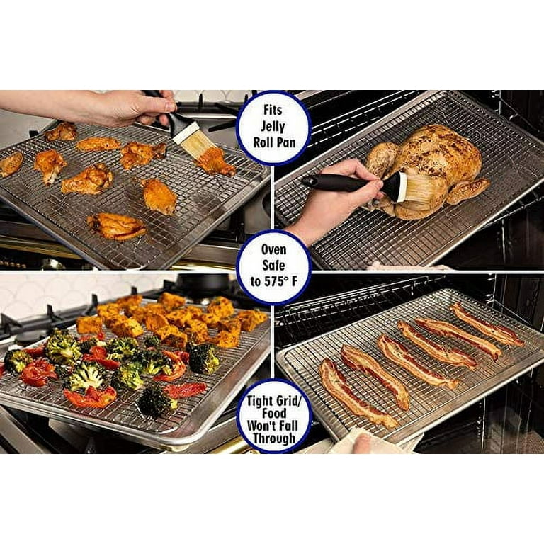  Ultra Cuisine Baking Sheet and Cooling Rack Set - Durable -  Easy to Clean - for Cooking and Roasting - Baking Cooling Rack Stainless - Baking  Rack - Baking Pan with