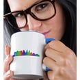 thumbnail image 2 of 3drose, Philadelphia City Skyline - Multicolor Line Art, 15oz Two-tone Blue Mug, 2 of 6