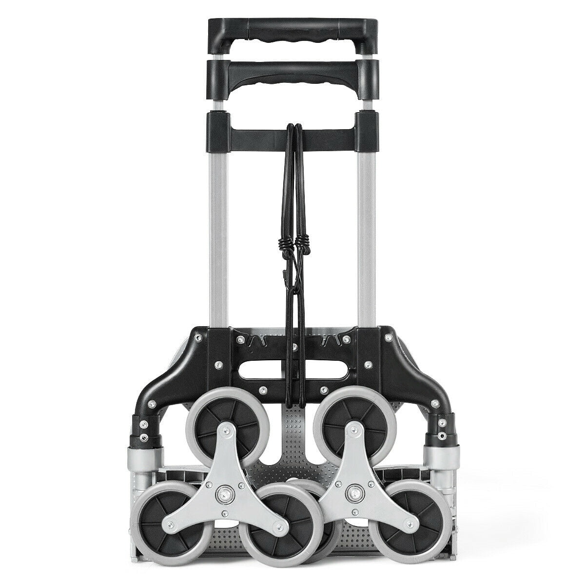 Gymax Folding Stair Climbing Cart Portable Hand Truck Utility Dolly w/ Bungee Cord