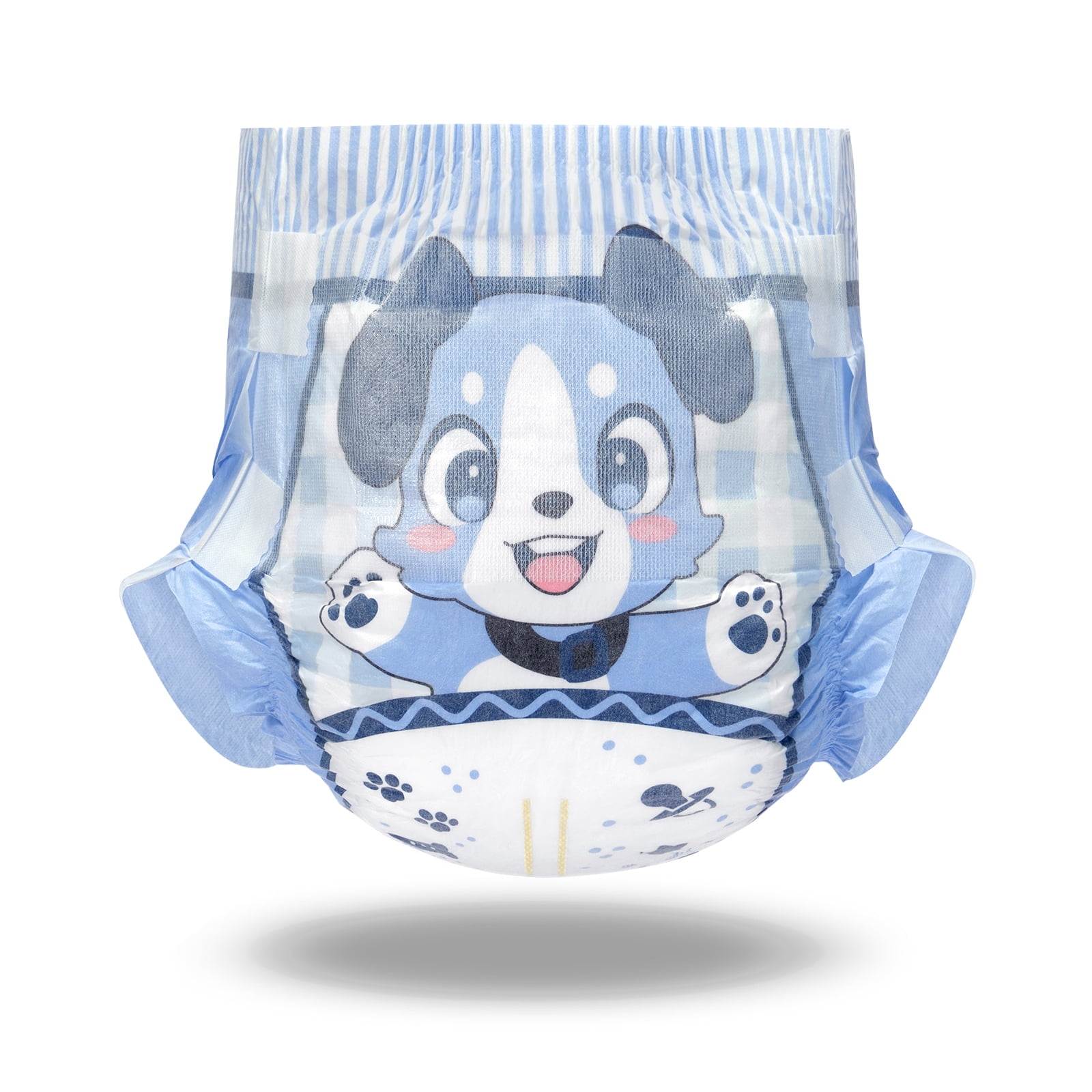 LittleForBig Adult Printed Diaper 2 Pieces - Little Blue BabyFur Diapers (M)