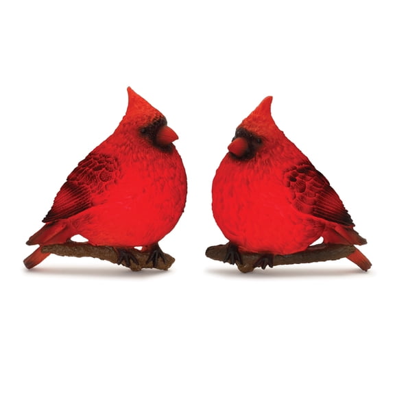 Melrose LED Lighted Cardinal Bird Christmas Wall Arts - 11" x 10" - Set of 2