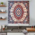 thumbnail image 5 of Red Navy Blue Boho Sheer Curtains 54 Inches Long, Vintage Ethnic Geometric Light Filering Curtains, Breathable Simi Curtain Privacy Drapes for Kitchen Bathroom Nursery Small Window Treatment, 5 of 9
